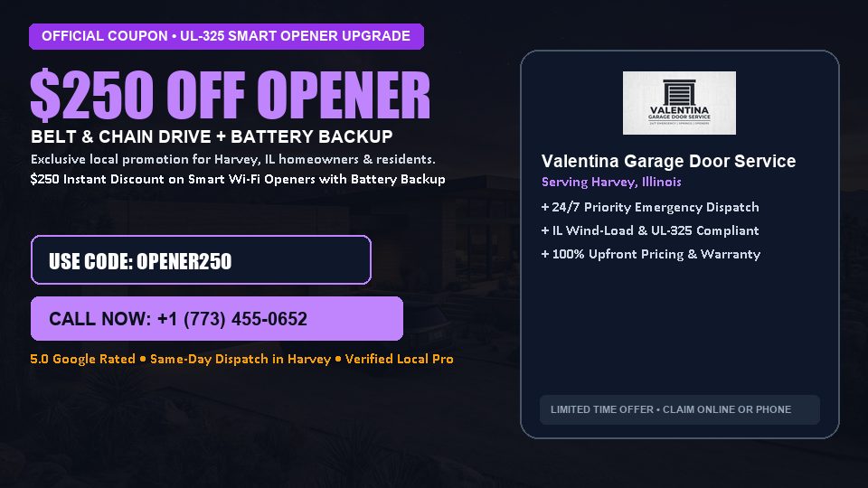 Valentina Garage Door Service $250 OFF Premium LiftMaster Opener Installation in Harvey, IL