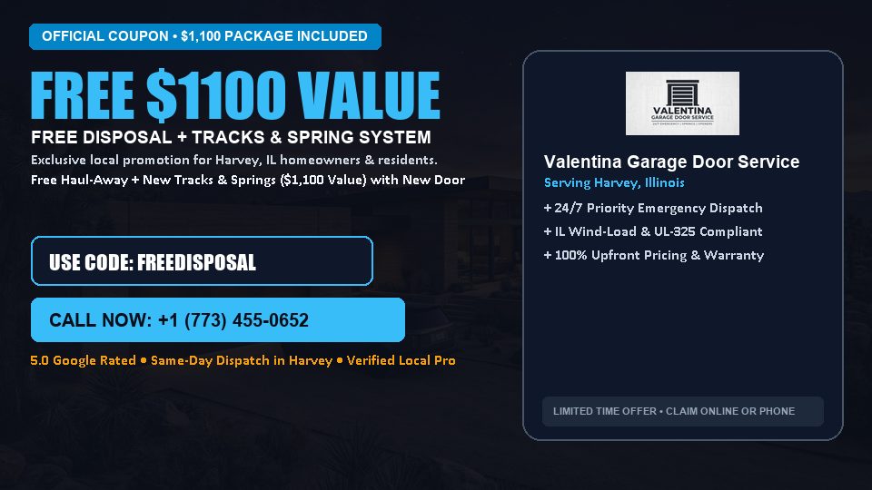 Valentina Garage Door Service FREE Haul-Away & Heavy-Duty Tracks with New Door in Harvey, IL